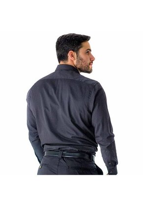 Camisa Para Hombre Manga Larga Negro Marca L&H