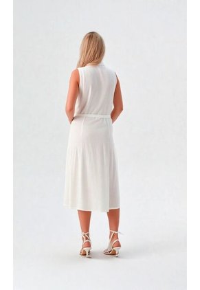 Vestido Para Mujer Manga Sisa Crudo Marca L&H Ref. 1Y417033