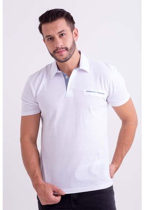 Camiseta Para Hombre Manga Corta Blanco Marca L&H