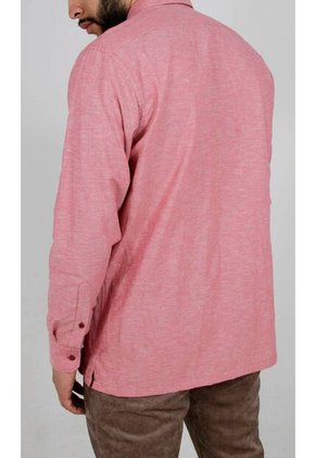 Guayabera Para Hombre Manga Larga Rojo Marca L&H