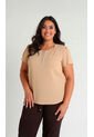 Blusa Para Mujer. Manga Corta Taupe Marca L&H de L&H