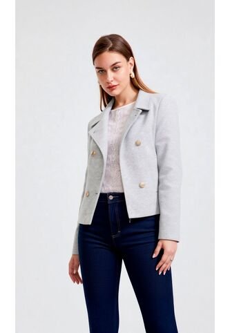 Chaqueta Para Mujer Manga Larga Gris Claro Marca L&H Ref. 4V408175 L&H