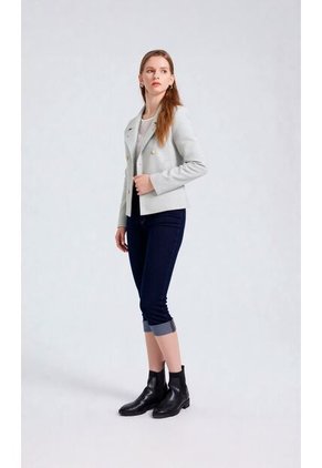 Chaqueta Para Mujer Manga Larga Gris Claro Marca L&H Ref. 4V408175