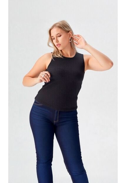 Camiseta Para Mujer Manga Sisa Negro Marca L&H Ref. 1F409510