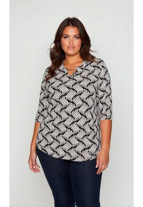 Camiseta Para Mujer. Manga 3/4 Negro Marca L&H