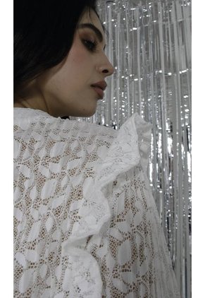 Blusa Para Mujer Manga Larga Blanco Marca L&H