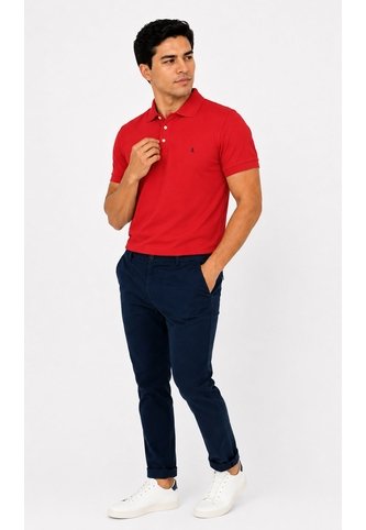 Polo Para Hombre Manga Corta Rojo Marca L&H Ref. 4Q109001 L&H