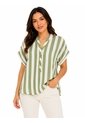 Blusa Para Mujer Manga Corta Verde Marca L&H Ref. 1F412668 de L&H
