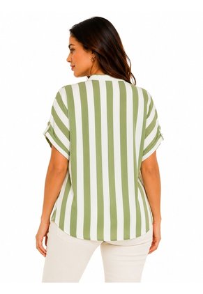 Blusa Para Mujer Manga Corta Verde Marca L&H Ref. 1F412668