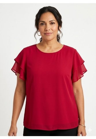 Blusa Para Mujer Manga Corta Rojo Marca L&H Ref. 5P412032 L&H