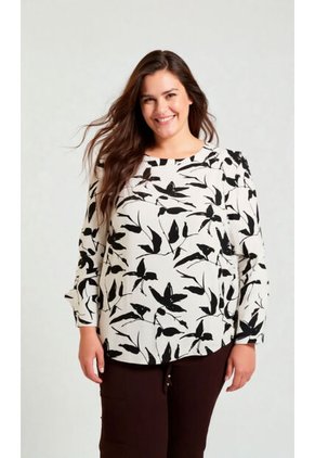 Blusa Para Mujer. Manga 3/4 Crudo Marca L&H