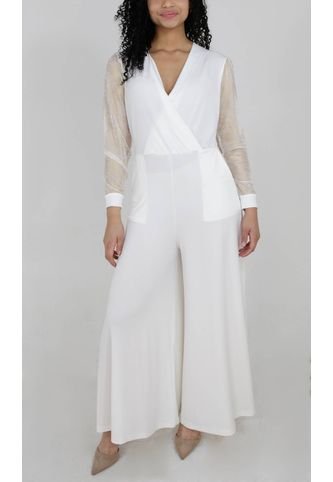 Enterizo Para Mujer Manga Larga Crudo Marca L&H L&H