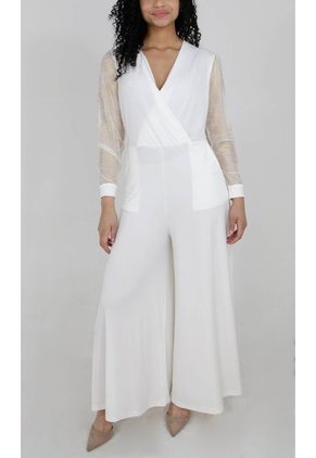 Enterizo Para Mujer Manga Larga Crudo Marca L&H