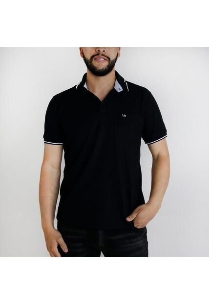 Camiseta Para Hombre Manga Corta Negro Marca L&H