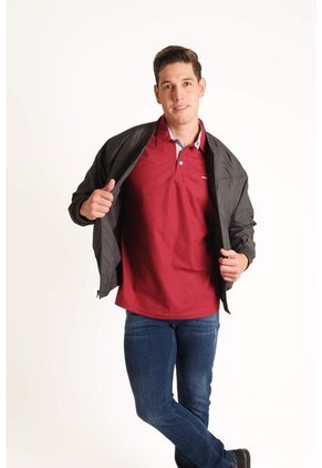 Chaqueta Impermeable Para Hombre Gris Claro Marca L&H