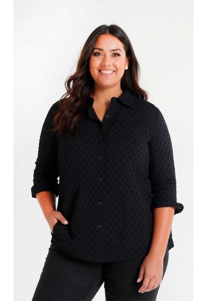 Blusa Para Mujer. Manga 3/4 Negro Marca L&H Ref. 1F612242