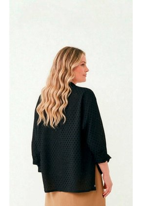 Blusa Para Mujer. Manga 3/4 Negro Marca L&H Ref. 1F612242