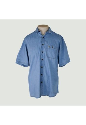 Camisa Para Hombre Manga Corta Azul Marca L&H