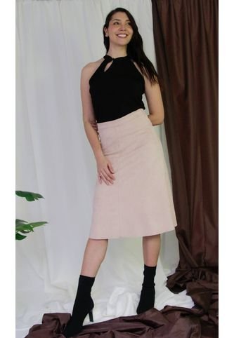 Falda Para Mujer Beige Marca L&H L&H