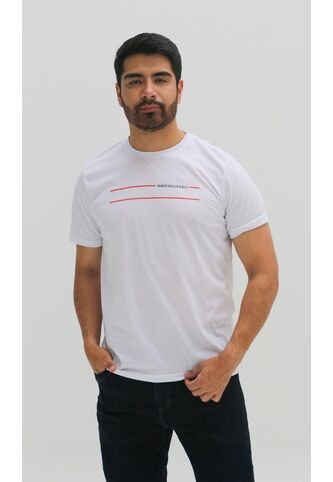 T-Shirt Para Hombre Manga Corta Blanco Marca L&H Ref. 4K109097 L&H