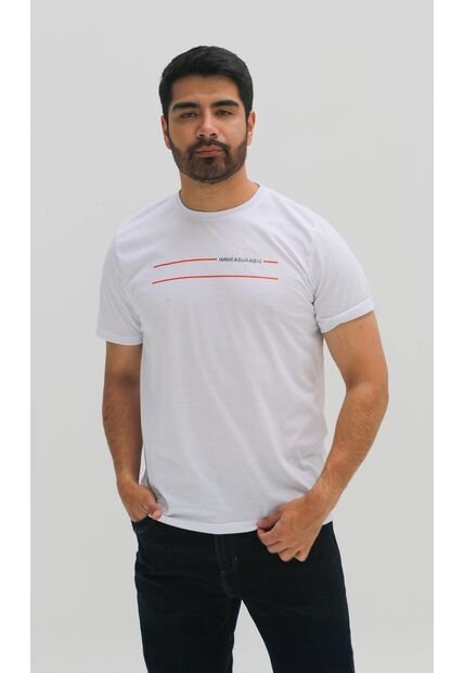 T-Shirt Para Hombre Manga Corta Blanco Marca L&H Ref. 4K109097