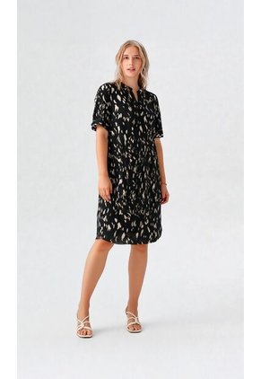 Vestido Para Mujer Manga Corta Negro Marca L&H Ref. 1Y417030