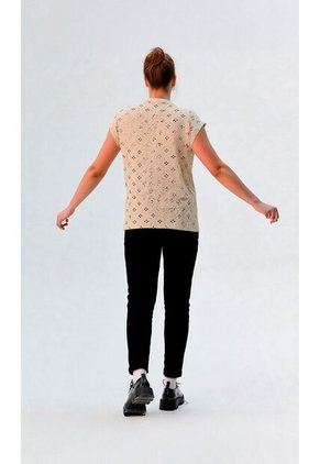 Camiseta Para Mujer. Manga Corta Beige Marca L&H Ref. 2J609088