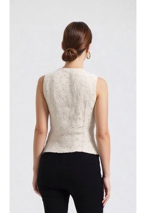 Chaleco Para Mujer Beige Marca L&H Ref. 1G425002