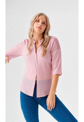 Blusa Para Mujer Manga 3/4 Rosado Marca L&H