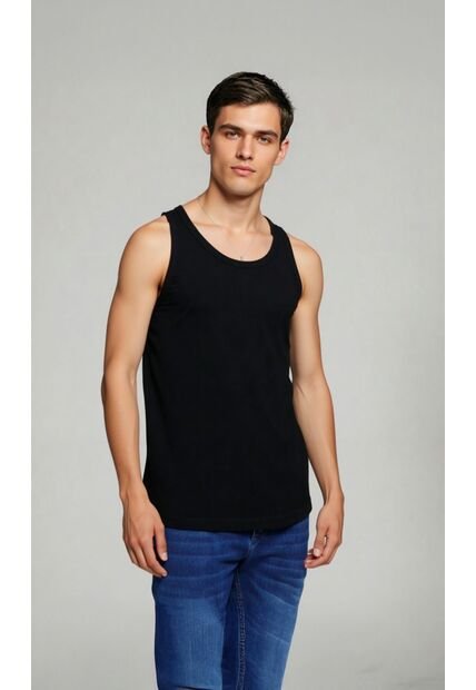 Camisilla Para Hombre Manga Sisa Negro Marca L&H Ref. 4K102001