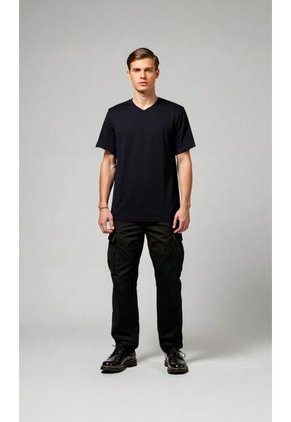 Camisilla Para Hombre Manga Corta Negro Marca L&H Ref. 4K102002