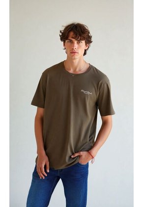 T-Shirt Para Hombre Cafe Marca L&H Ref. 2Bw119001