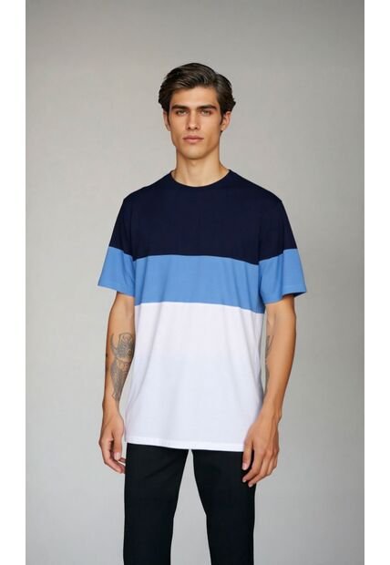 T-Shirt Para Hombre Azul Marca L&H Ref. 4K109121