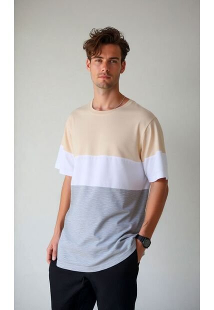 T-Shirt Para Hombre Beige Marca L&H Ref. 4K109121