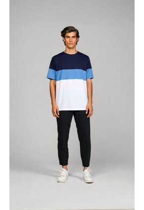 T-Shirt Para Hombre Azul Marca L&H Ref. 4K109121