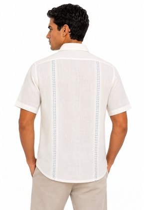Guayabera Para Hombre  Blanco Marca L&H Ref. 9R135079