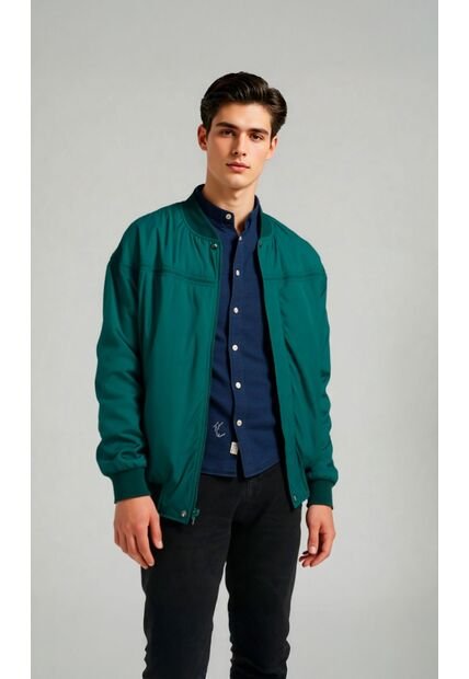 Chaqueta Para Hombre Manga Larga Verde Marca L&H Ref. 9B108004