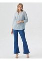 Blusa Para Mujer Manga 3/4 Azul Claro Marca L&H Ref. 1F412733 de L&H