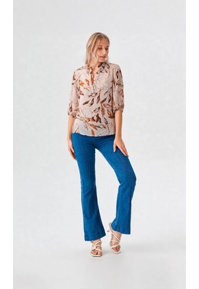 Blusa Para Mujer Manga 3/4 Taupe Marca L&H Ref. 1F412731