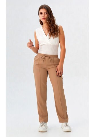 Pantalon Para Mujer Taupe Marca L&H L&H