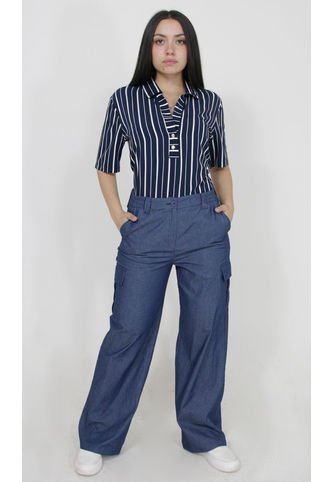 Pantalon Para Mujer Azul Marca L&H L&H