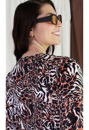 Camiseta Para Mujer Manga 3/4 Naranja Marca L&H