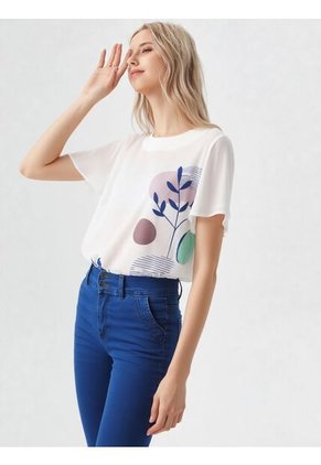 Blusa Para Mujer Manga Corta Verde Marca L&H Ref. 4R412124