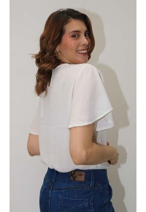 Blusa Para Mujer Manga Corta Verde Marca L&H Ref. 4R412124