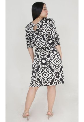 Vestido Para Mujer Manga 3/4 Blanco Marca L&H