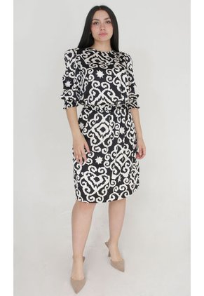 Vestido Para Mujer Manga 3/4 Blanco Marca L&H