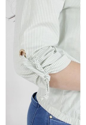 Blusa Para Mujer Manga 3/4 Verde Marca L&H Ref. 1F412625