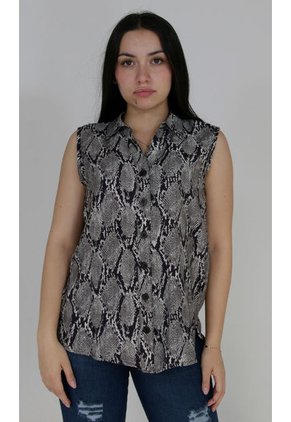 Blusa Para Mujer Manga Sisa Gris Claro Marca L&H