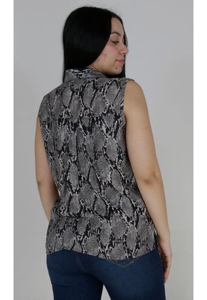 Blusa Para Mujer Manga Sisa Gris Claro Marca L&H
