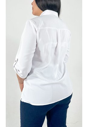 Blusa Para Mujer Manga 3/4 Crudo Marca L&H Ref. 1F412457